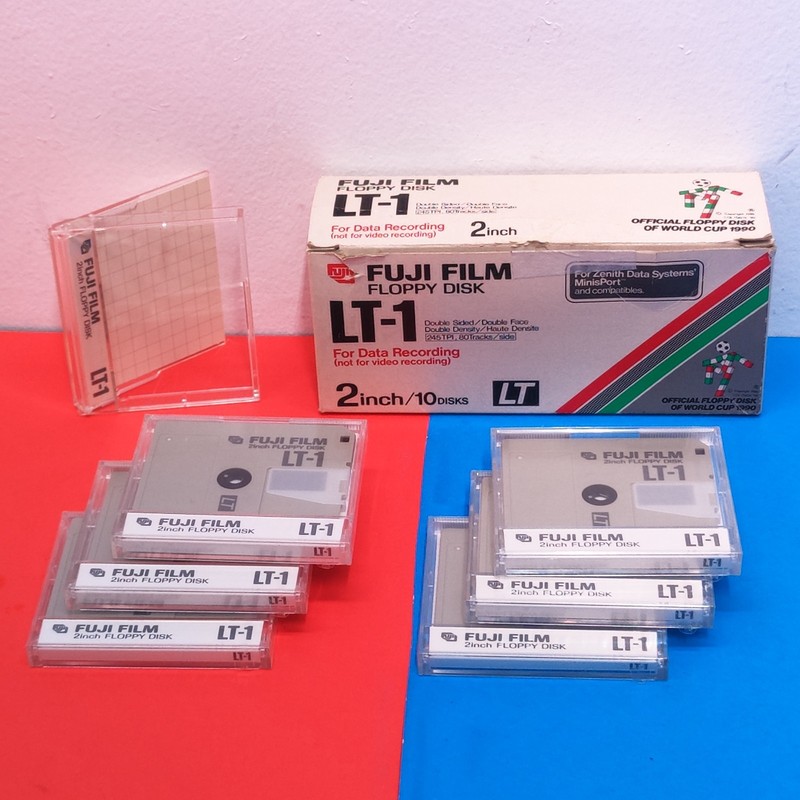Sealed 2-Inch Floppy Disk Fujifilm LT-1 Zenith Minisport Data / Case / Box