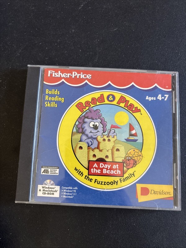 Fisher Price Read & Play A DAY AT THE BEACH Windows Mac PC CD ROM