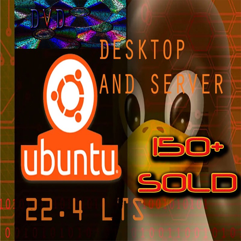 Ubuntu 22.04 LTS Desktop and Server DVD SET Latest Version December 2023 USA