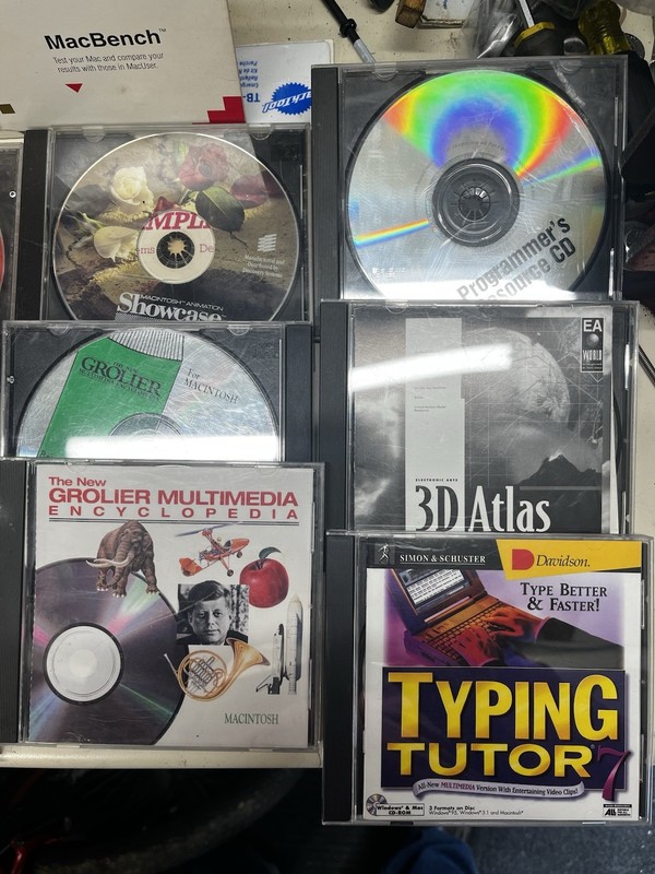 Apple Macintosh CD Software CD & Mac bench 3.5” Floppy Animation Showcase Lot 13 gallery