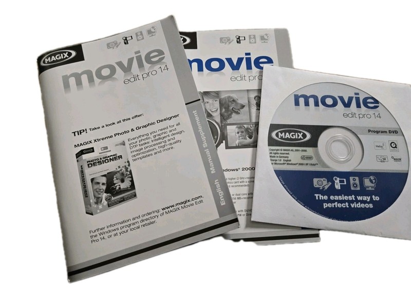 Magix Movie Edit Pro 14 software complete with manuals gallery