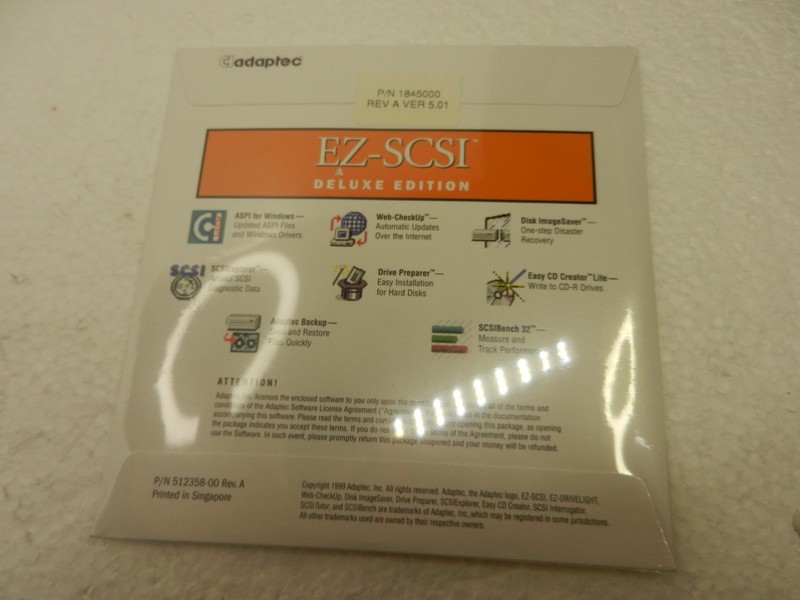 ADAPTEC EZ-SCSI Deluxe Edition Version 5.01 PC-CD Rom SEALED Disc gallery