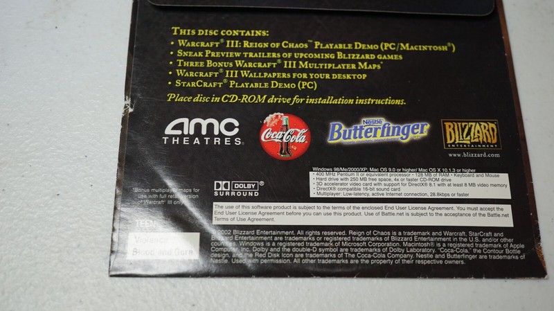 WarCraft III 3 Reign Of Chaos Game Sampler PC MAC CD demo 2002 RARE NEW DRY GLUE gallery