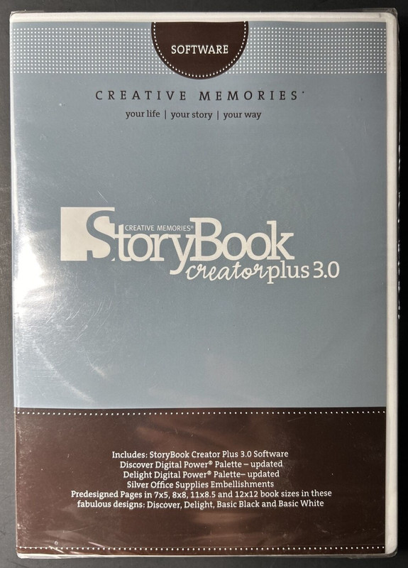 Creative Memories 4 CD sets -StoryBook Creator Plus, and three others - see desc gallery
