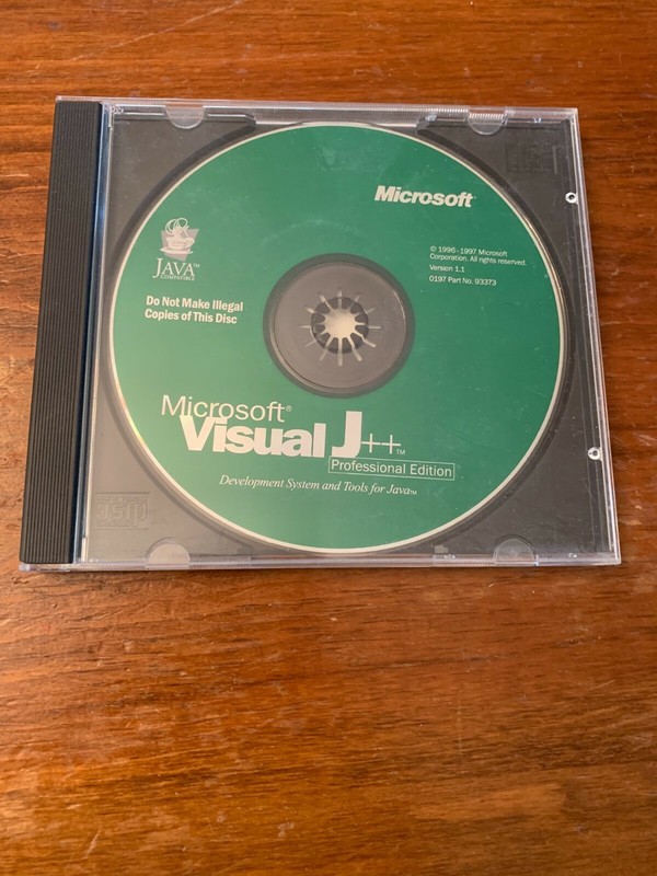 Microsoft Visual J++ Professional Edition with CD Key