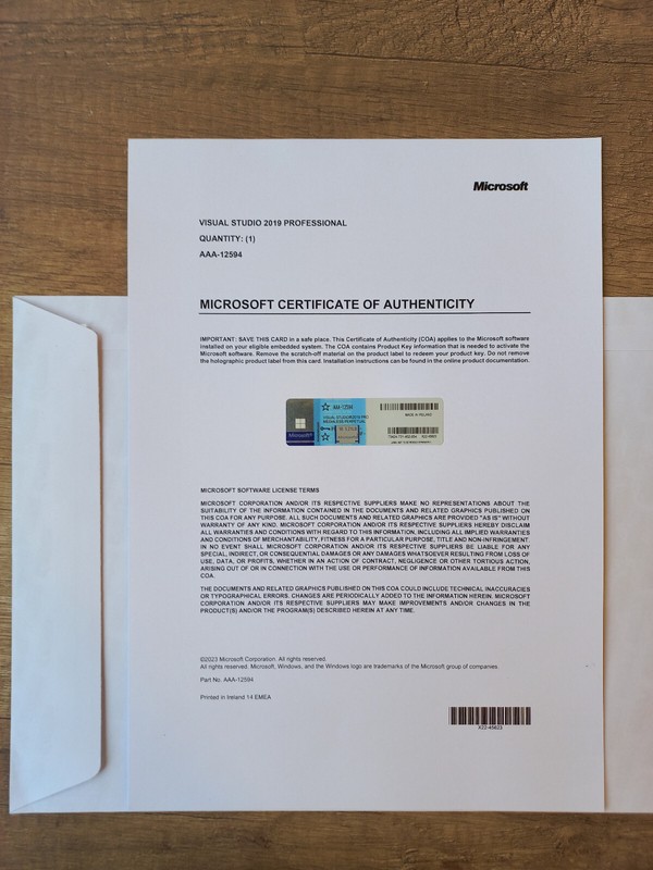 Microsoft Visual Studio 2019 Professional CoA AUTHENTIC License AAA-12594 gallery
