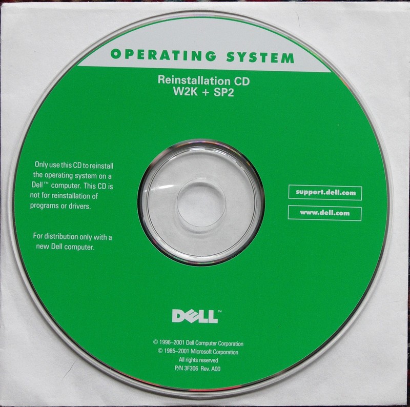Dell Reinstallation CD W2K + SP2