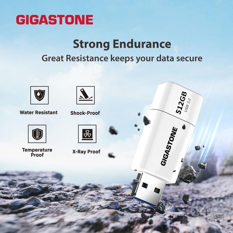 GIGASTONE 64GB Flash Drive (5 Pack) Z60 USB 3.2 Gen 1, 100MB/s Ultra Fast, Re... gallery