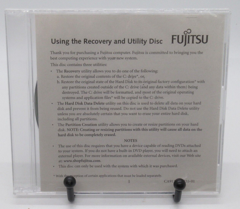 FUJITSU - LIFEBOOK: A6020 NOTEBOOK RECOVERY & UTILITY DVD-ROM DISC, WIN. VISTA gallery