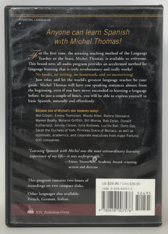 Speak Spanish with Michel Thomas CD Edition Language Course (2000, E-14) gallery