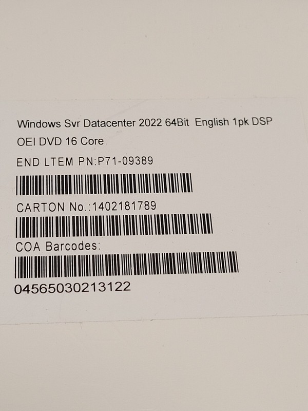 Microsoft Windows Server svr Datacenter 64-bit 16 Core License 1PK DSP OEI DVD gallery