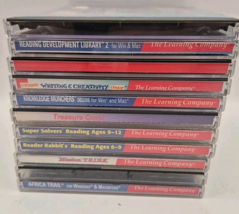 Vtg Reader Rabbit’s Learning Company – Lot of 11 – PC Cd-Rom Games