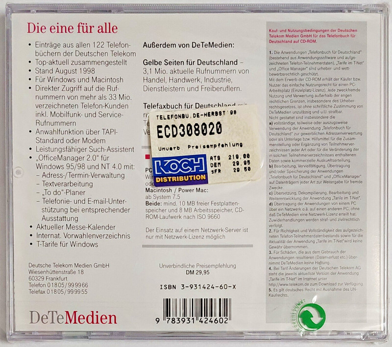 Telephone book for Germany autumn 1998 ✰NEW & original packaging✰ gallery