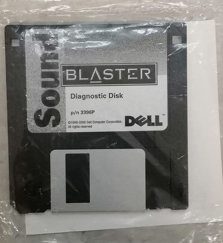 NIB 1999 Dell Sound Blaster Diagnostic Disk P/N:3396P