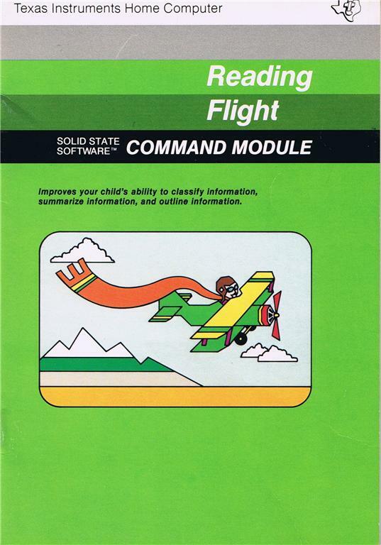 RARE TI-99/4A READING FLIGHT SF Education (Speech) CARTRIDGE & MANUAL