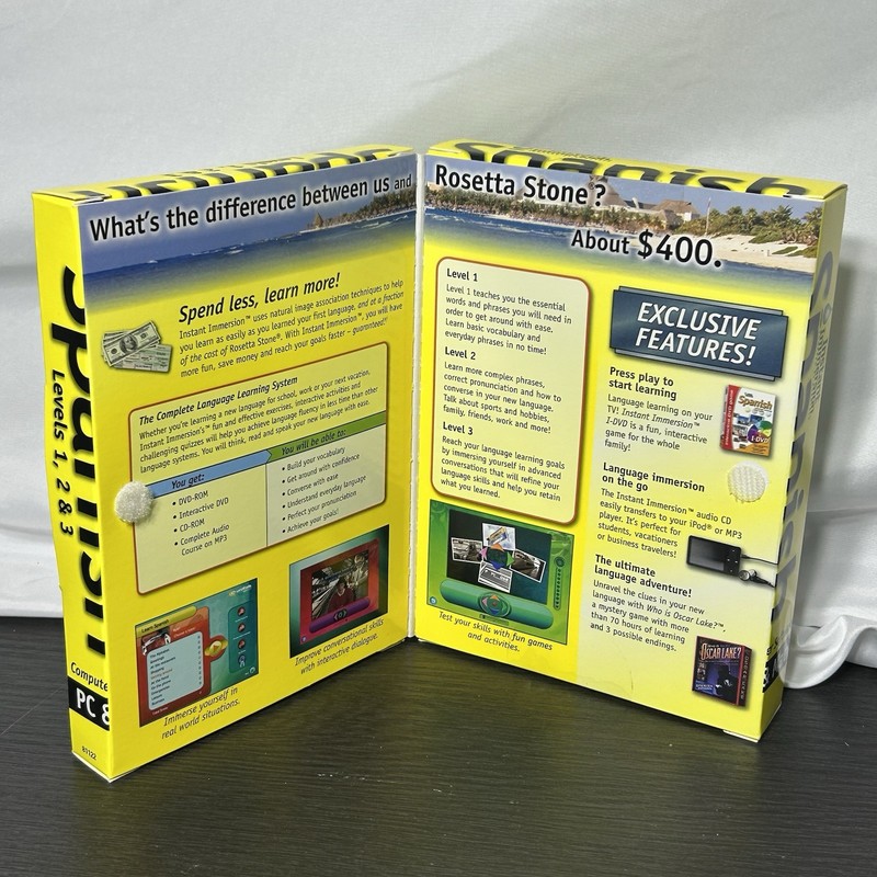 Instant Immersion Spanish Levels 1, 2, 3 (PC and MAC) Plus Spanish Vocabulary gallery
