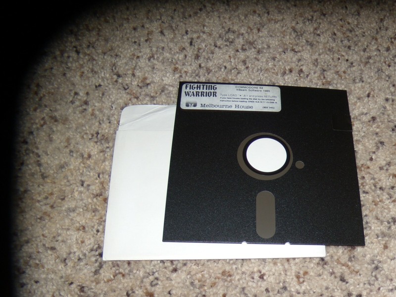 Fighting Warrior CBM Commodore 64 Game on 5.25″ disk