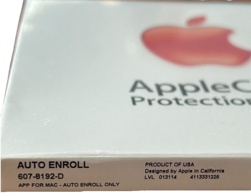 AppleCare Apple Care Protection Plan for Mac SEALED NEW 607-8192-D Auto Enroll gallery
