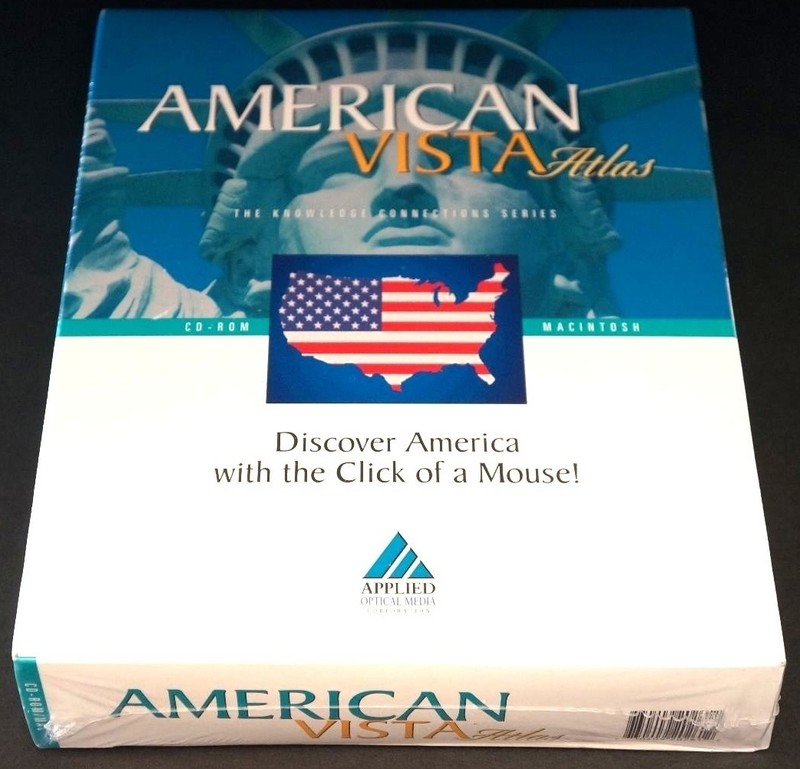 AMERICAN VISTA ATLAS Vintage 1995 Macintosh Apple MAC Rare NEW Factory Sealed