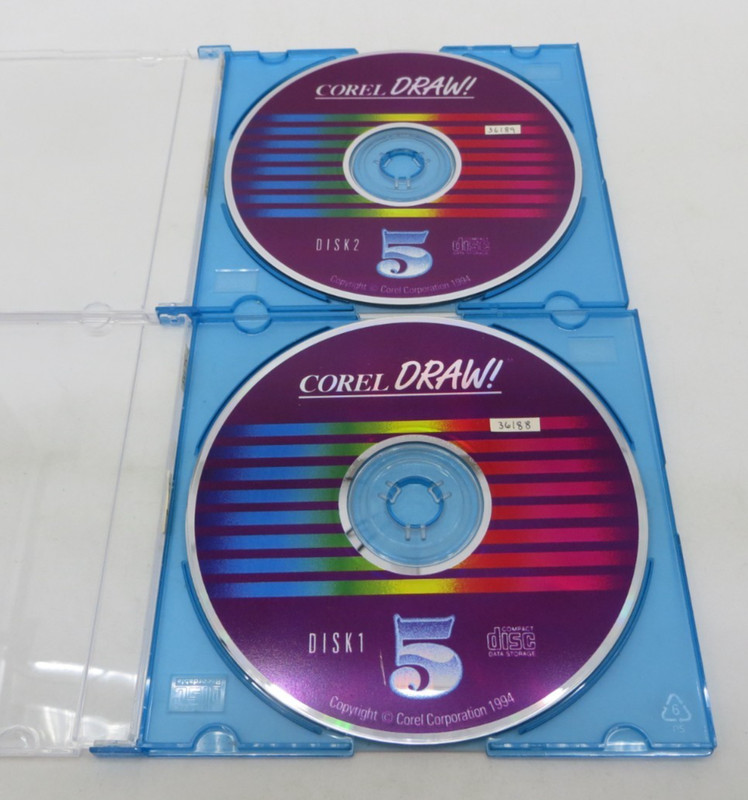 COREL DRAW! 5 (1994, CD-ROM) Computer Program Disks lot#2