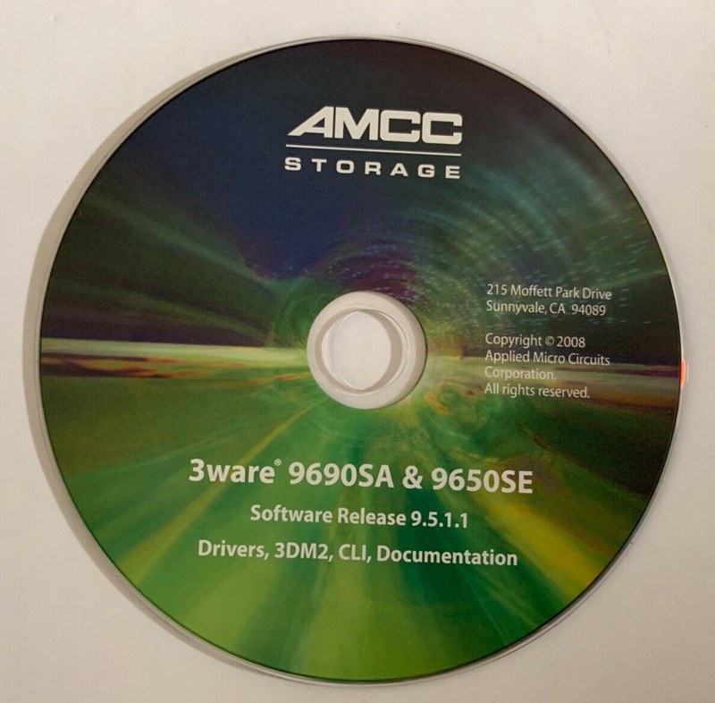 CD 2008 : AMCC Storage 3ware 9690SA & 9650SE Software Release 9.5.1.1 Drivers