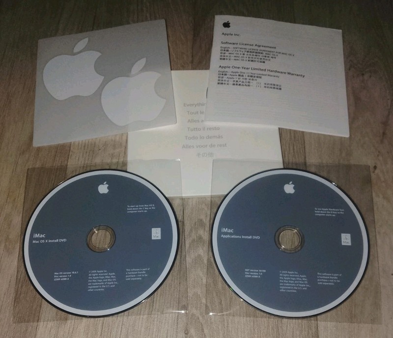 Apple Mac OS X 10.6.1 DVDs 2Z691-6588-A 2Z691-6589-A iMac 21.5′′ Late 2009 A1311