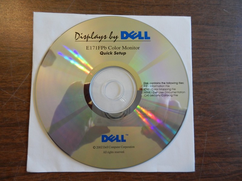 NEW Dell Displays E171FPb Color Monitor Quick Setup CD ** GRADE A **
