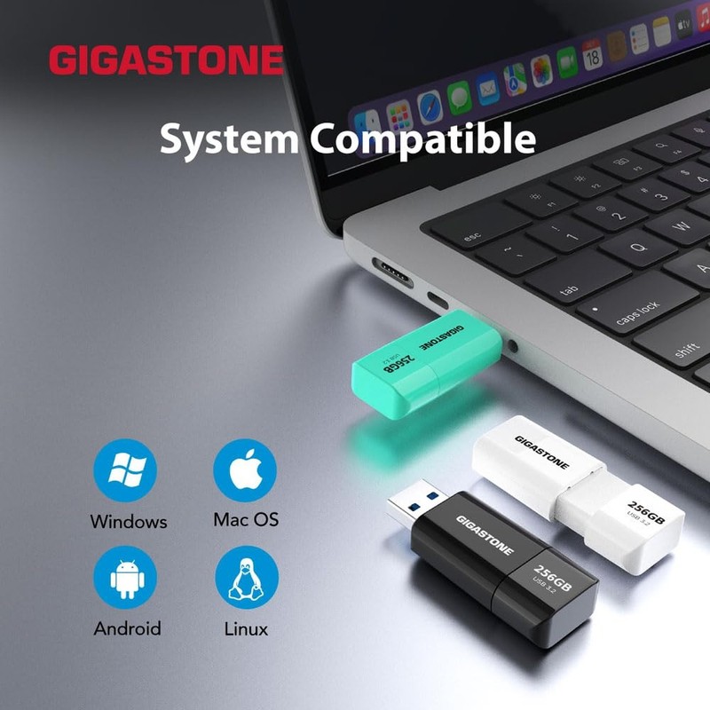GIGASTONE 64GB Flash Drive (5 Pack) Z60 USB 3.2 Gen 1, 100MB/s Ultra Fast, Re... gallery
