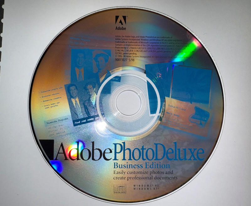 Adobe Photo Deluxe Business Edition CD, 1999 In Original Sleeve Unused DISK ONLY
