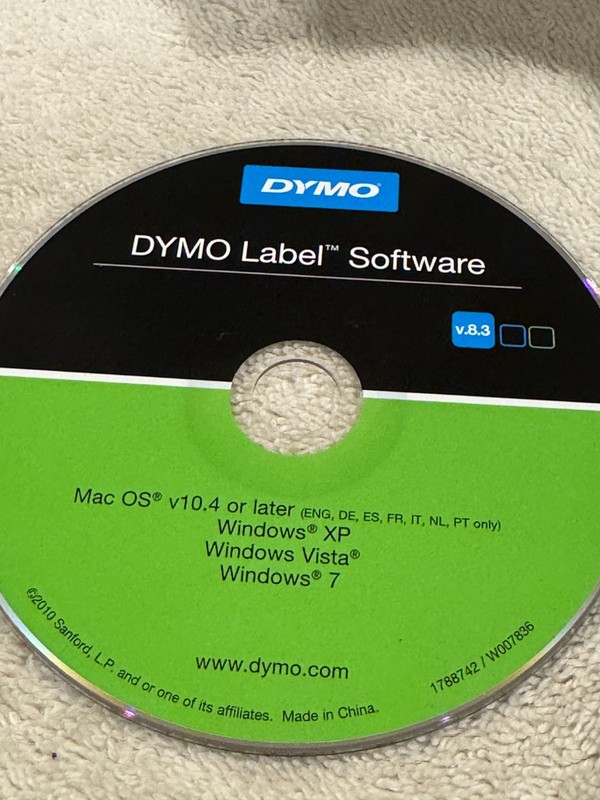 DYMO Label Software CD Ver 8.3 – GOOD CONDITION!!!