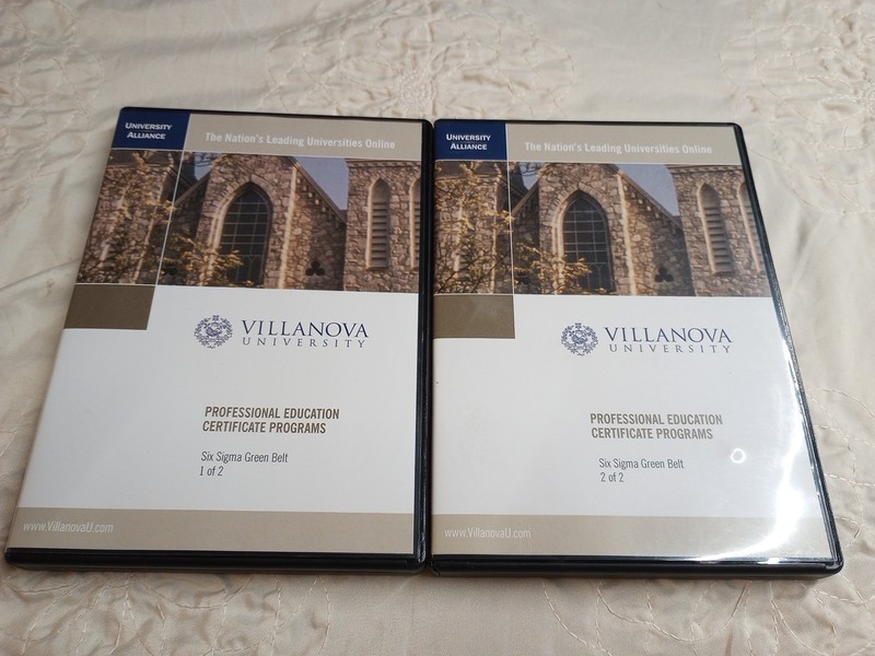 Villanova Univ. Six Sigma Green Belt Professional Ed. Certificate Programs 1 & 2