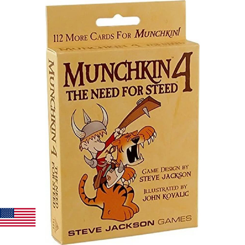 Munchkin 4 – The Need For Steed Card Game Expansion |112-Card Expansion | Adult,