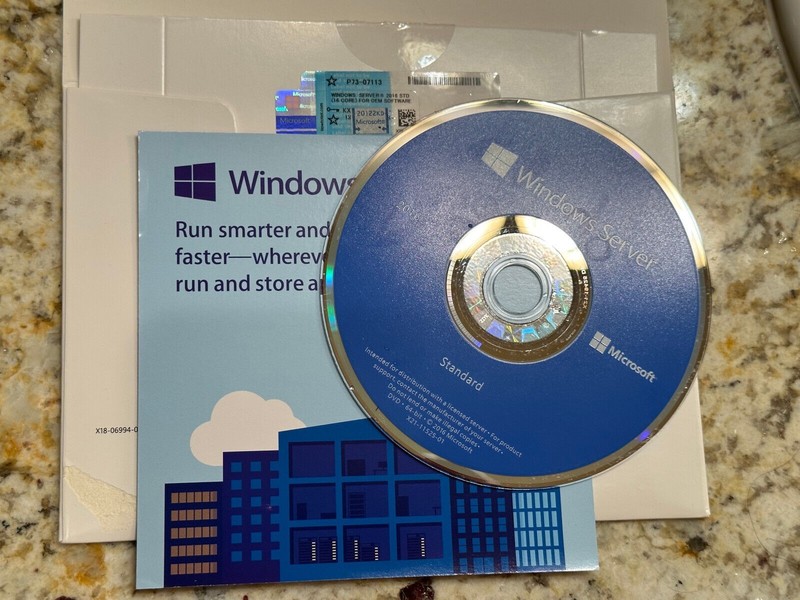 Microsoft Windows Server 2016 Standard x64 DVD 16-Cores + PRODUCT LICENSE KEY HD gallery