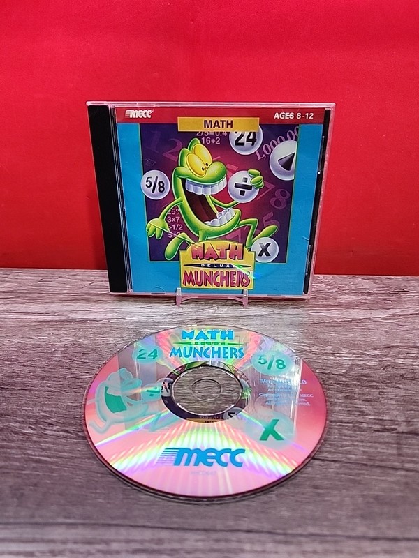 1995 Mecc Math Munchers Deluxe Ages 8-12 Version 1.1.1 Teach Learn Build Skills