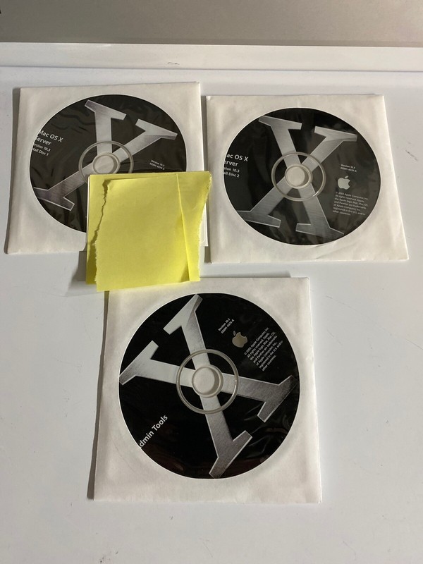 Apple Mac OS X Server 10.3 Panther Three Disk Set, SN Shown, See Details