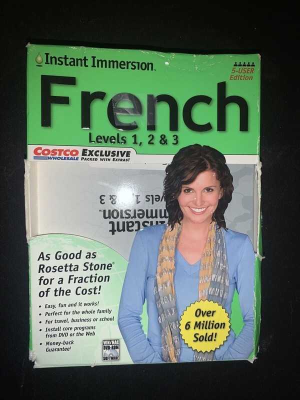 Instant Immersion Language Software French Levels 1 – 5 User edition S46