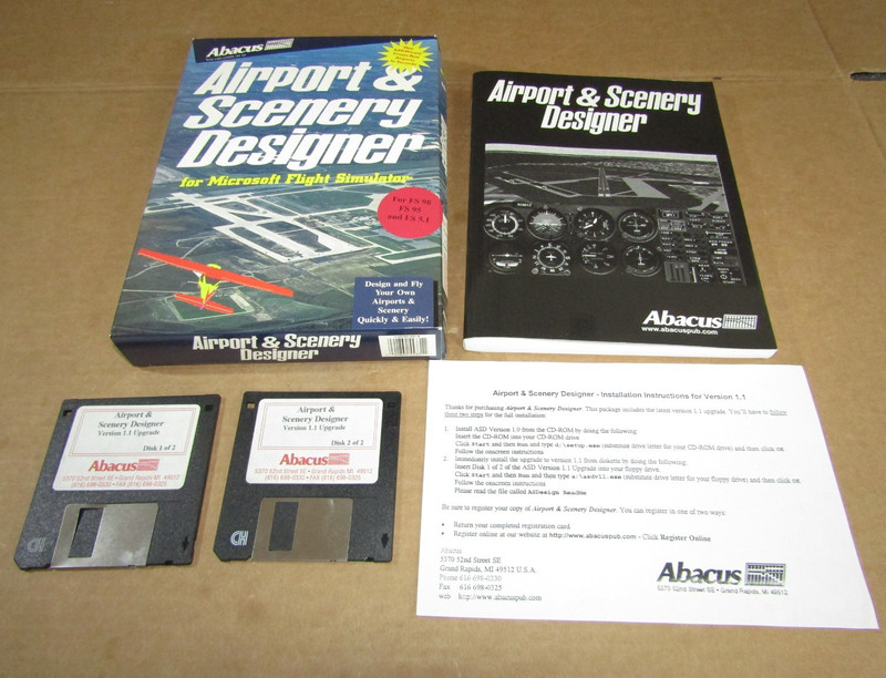 Abacus Airport & Scenery Designer floppy disk FS 98 95 5.1