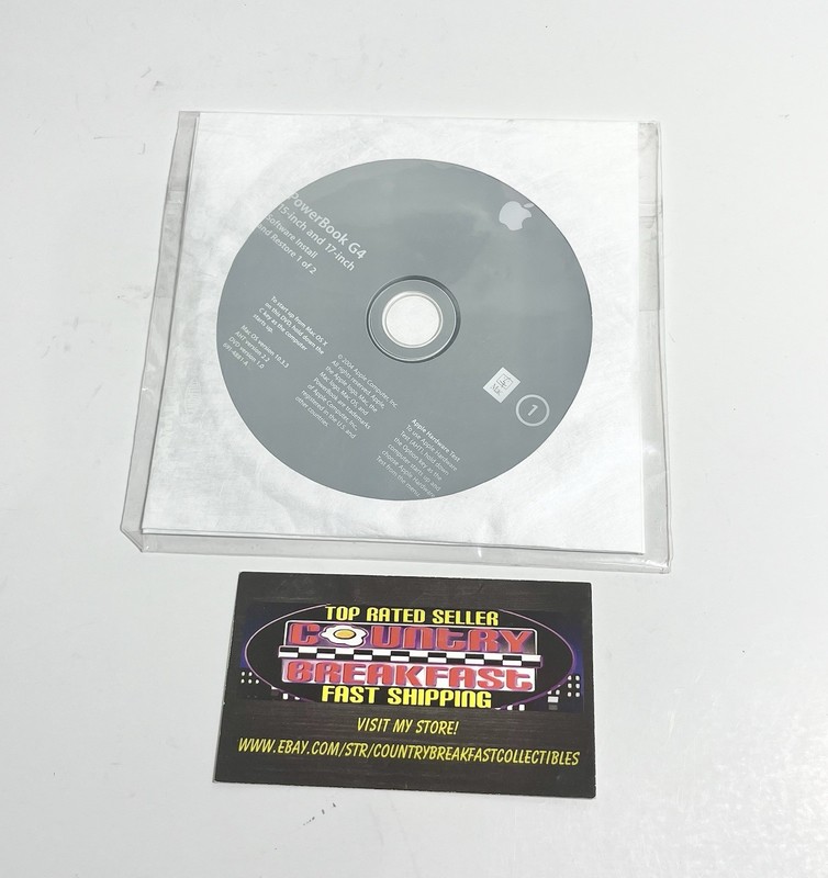 Macintosh PowerBook G4 15 & 17″ Mac OS X 10.3.3 Software OS Restore DVD Set New!