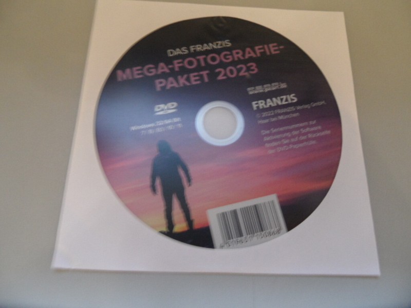 FRANZIS Mega Fotografie-Paket 2023 DVD-ROM - Neu in Papierhülle + Code´s gallery
