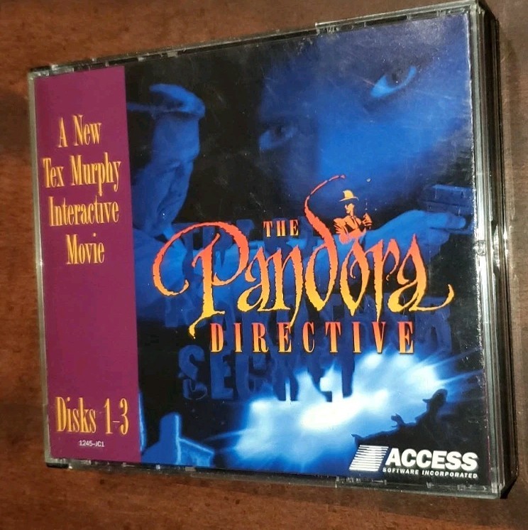 The Pandora Directive Tex Murphy Interactive Movie PC Disk 1 – 3 1996 Access