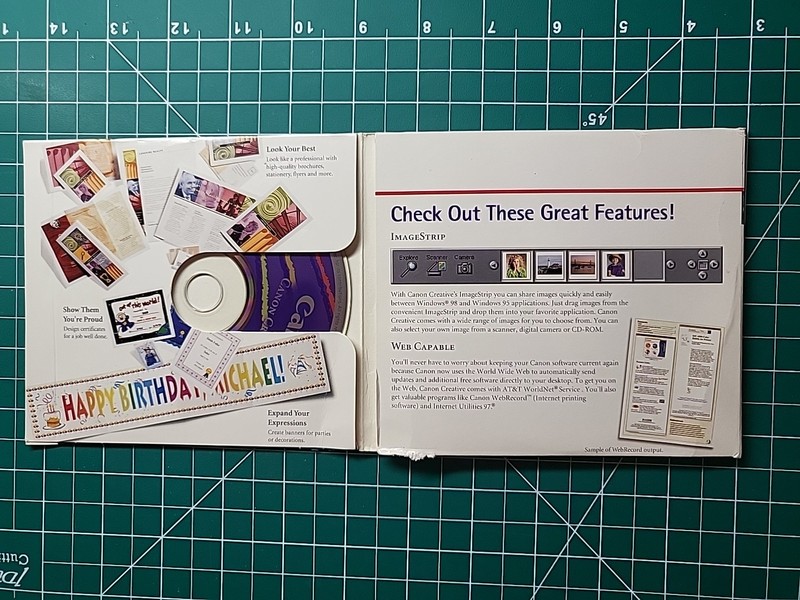 Vintage PC CD-ROM Canon Creative 3 For Windows 95 gallery