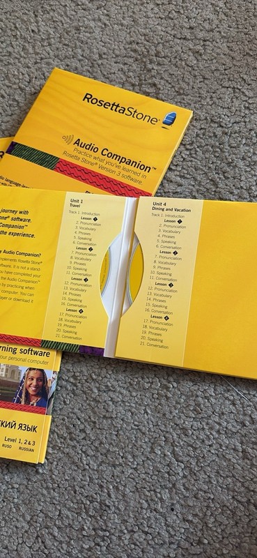 Rosetta Stone Russian Lessons Level 1, 2 & 3 for Home School CDs No Headphones gallery