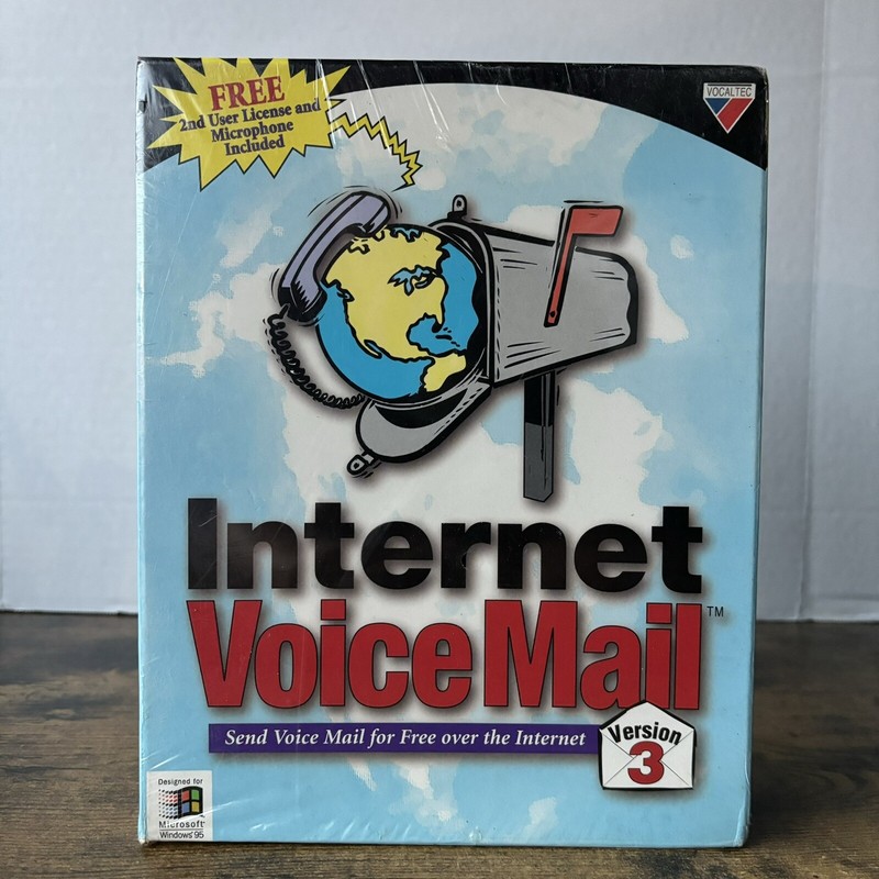 Vintage Microsoft Internet Voicemail Version Designed For Windows 95 New Sealed! gallery