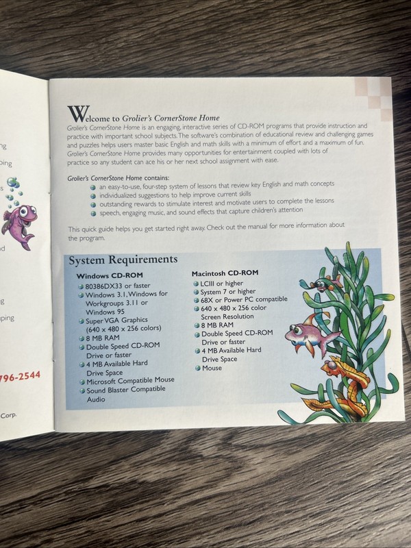Grolier’s CornerStone Home CD-ROM Math And English Grades 3-4 Windows 95 gallery