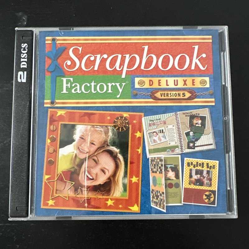 Scrap Book Factory Deluxe Software V5 – 2 Disc Windows XP Vista Pre-Owned
