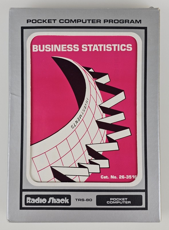 Business Statistics Pocket Computer Program Cassette 26-3516 Radio Shack TRS-80
