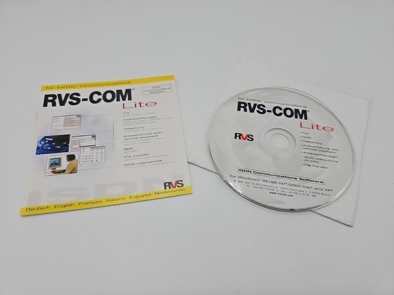 RVS-COM lite ISDN Communications Software WIN 95/98/NT/2000/Me and XP