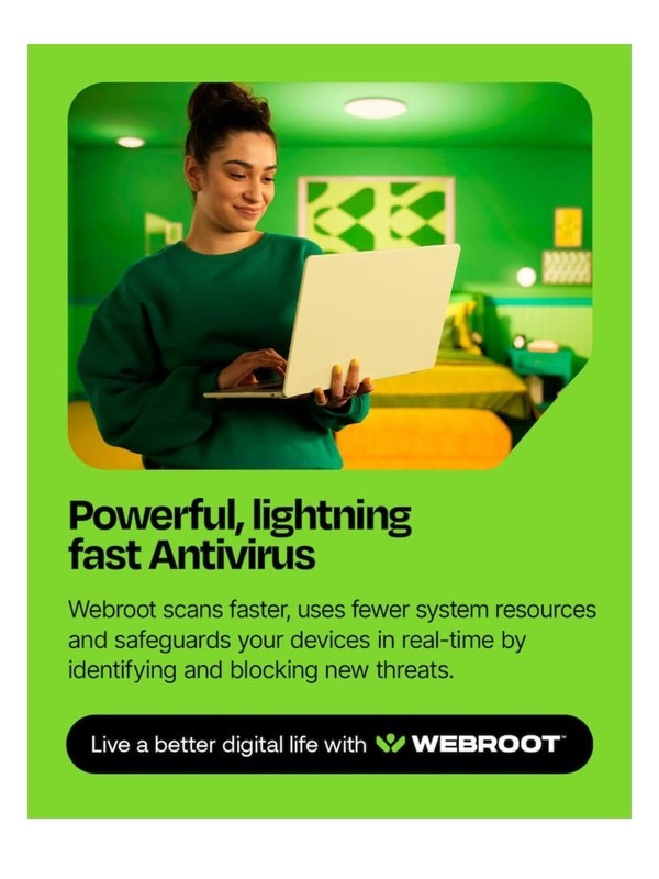 Webroot Antivirus Protection (3 Devices) (1 Year Subscription) [Digital] gallery