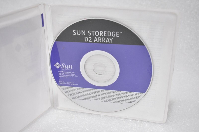 SUN MICROSYSTEMS SUN STOREDGE D2 ARRAY DOCUMENTATION CD-ROM 724-7080-02 gallery