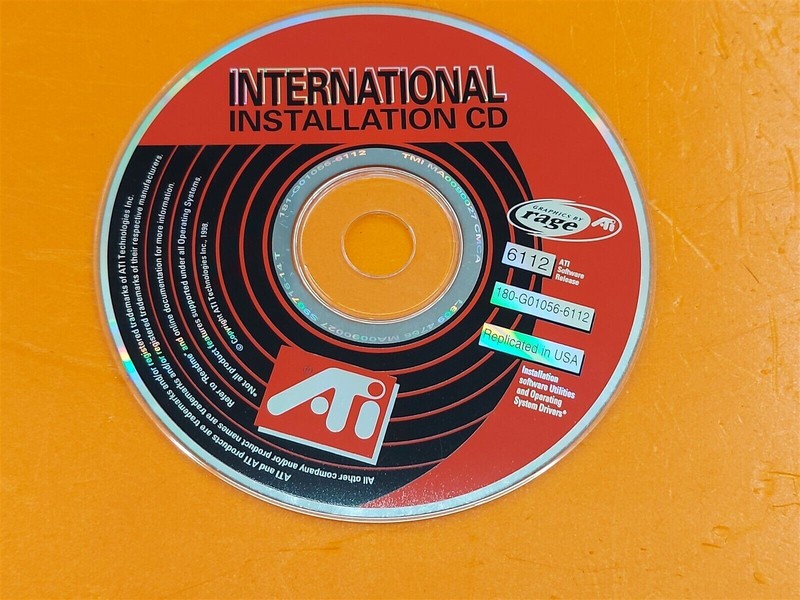 ⭐️⭐️⭐️⭐️⭐️ Graphics by Rage ATI International Installation CD 6112 Release